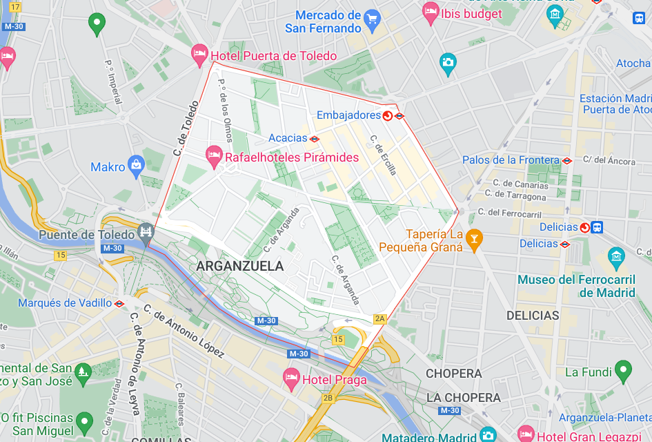 Alquiler pisos por meses en el barrio de acacias en Madrid