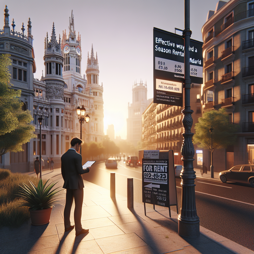 Maneras efectivas de encontrar un alquiler de temporada en Madrid