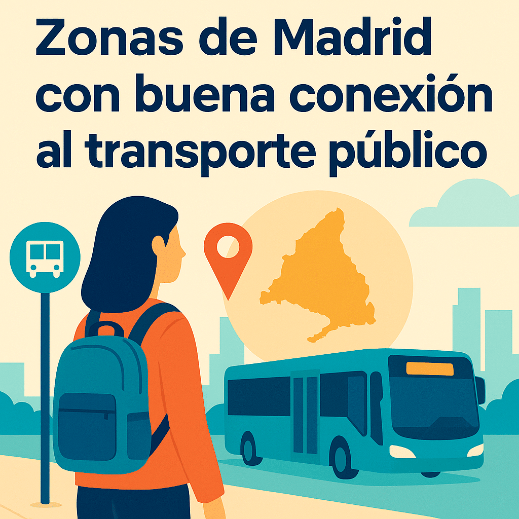Zonas de Madrid con buena conexión al transporte público