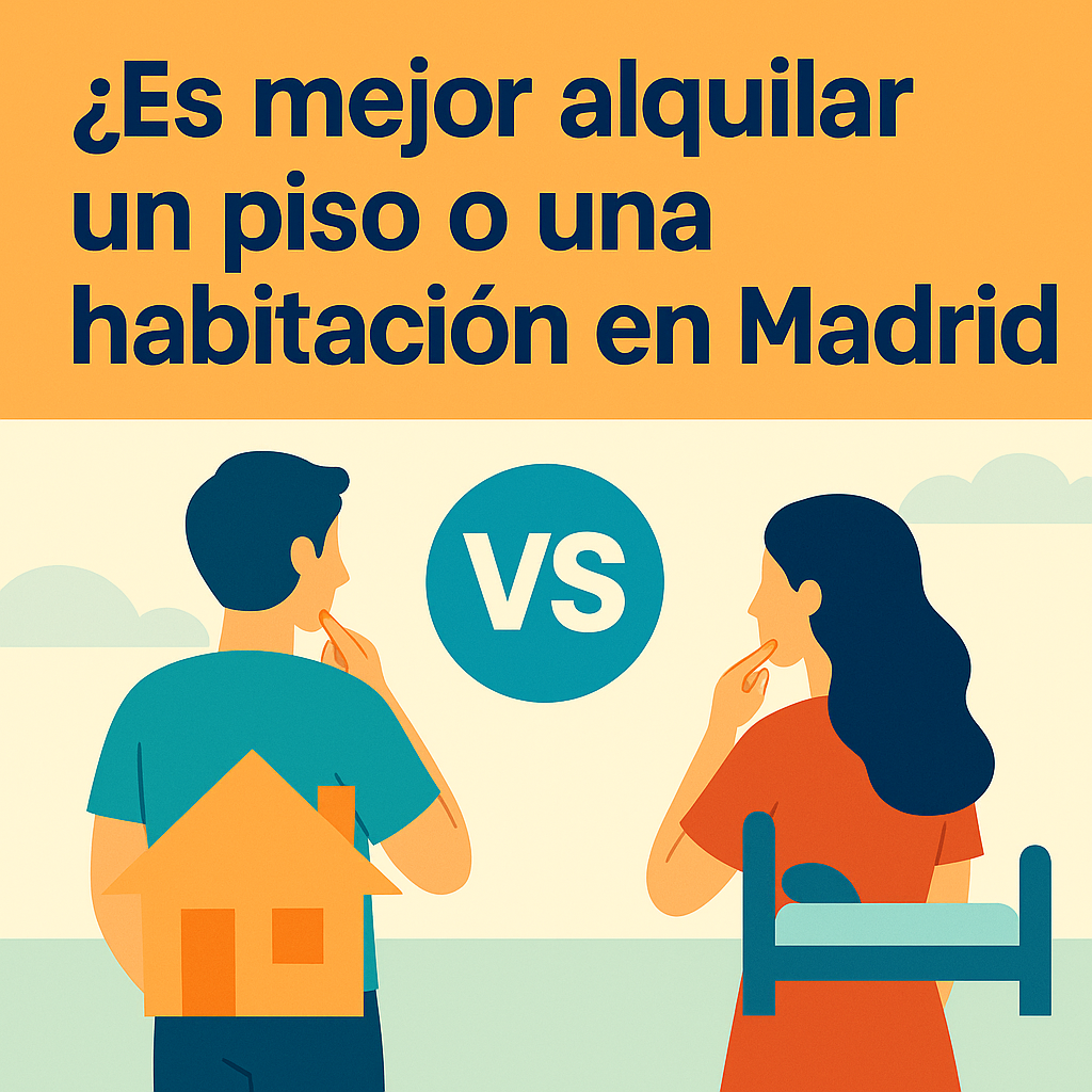 ¿Es mejor alquilar un piso o una habitación en Madrid? Pros y contras para 2025