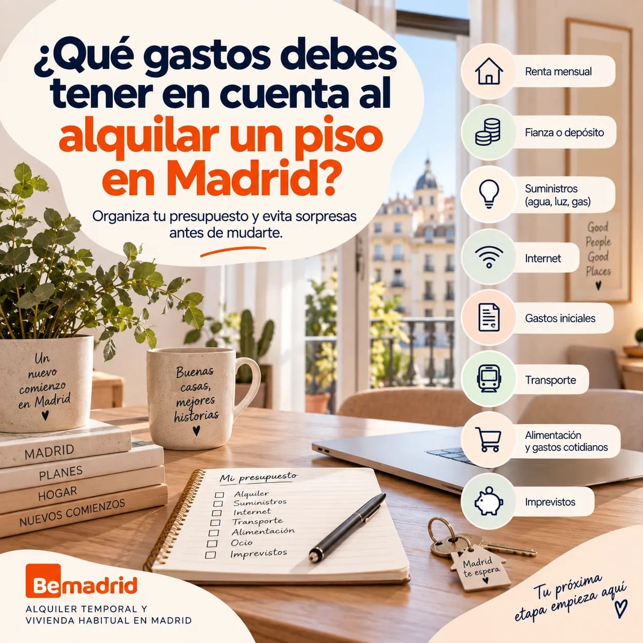 ¿Qué gastos debes tener en cuenta al alquilar un piso en Madrid?