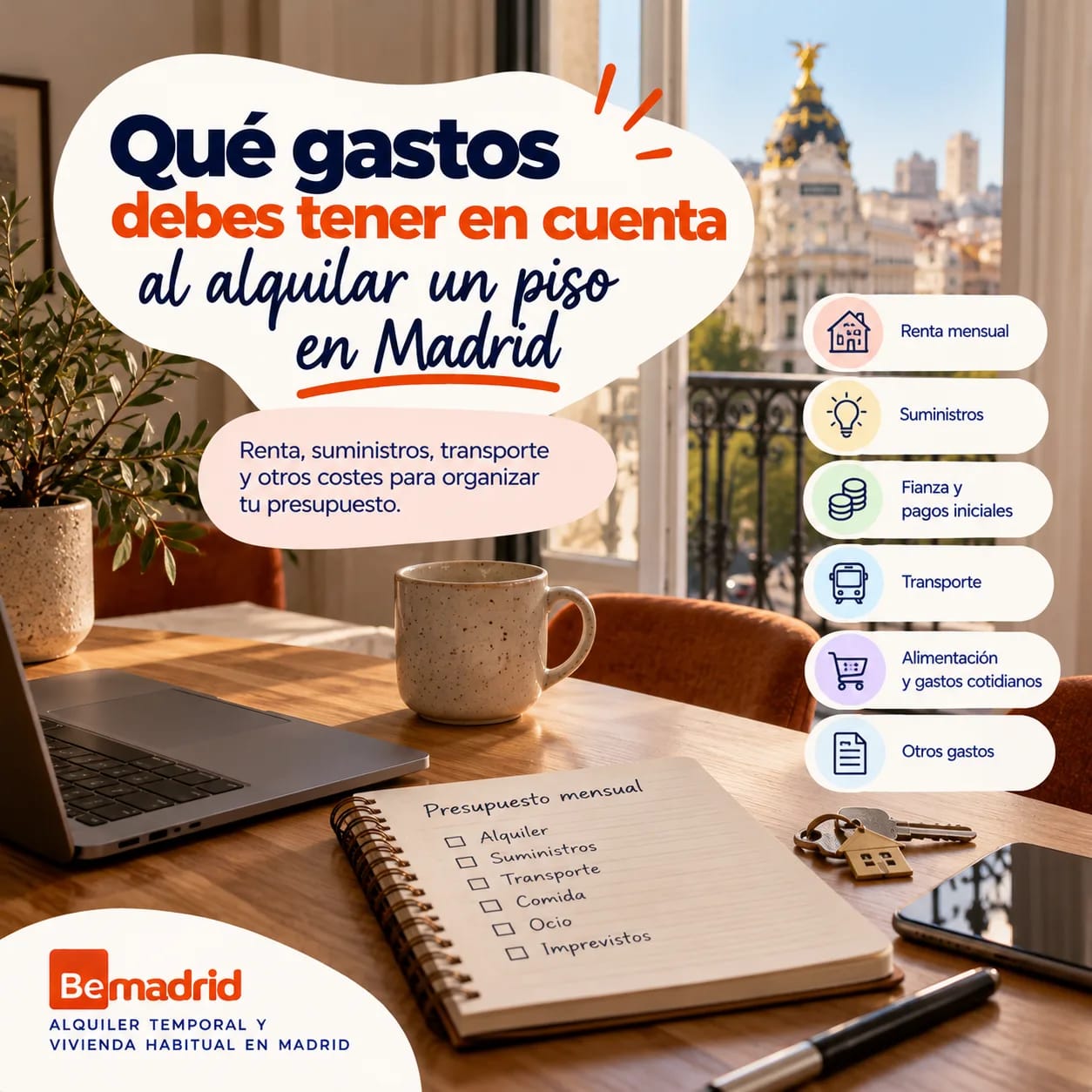 Qué gastos debes tener en cuenta al alquilar un piso en Madrid