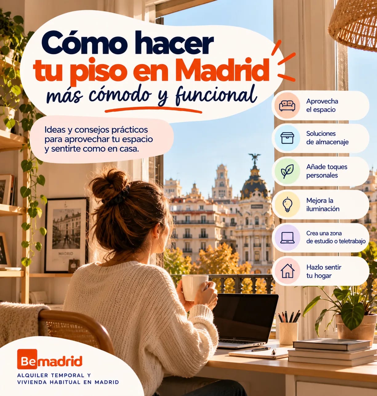 Cómo hacer tu piso en Madrid más cómodo y funcional