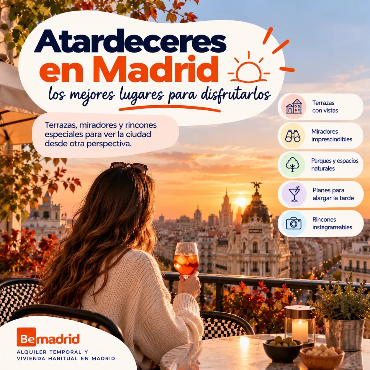 Atardeceres en Madrid: los mejores lugares para disfrutarlos