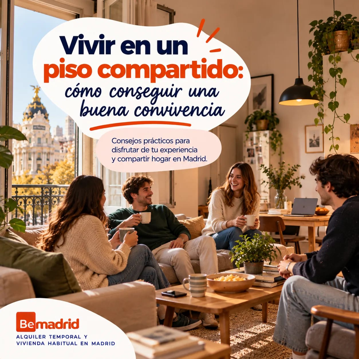 Vivir en un piso compartido: cómo conseguir una buena convivencia